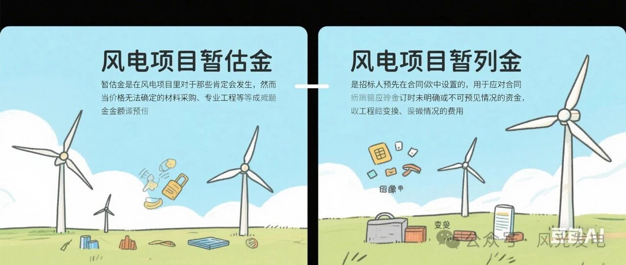 风电项目暂估金与暂列金的区别