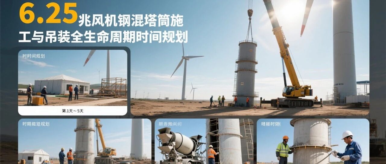 625兆风机钢混塔筒施工时间规划