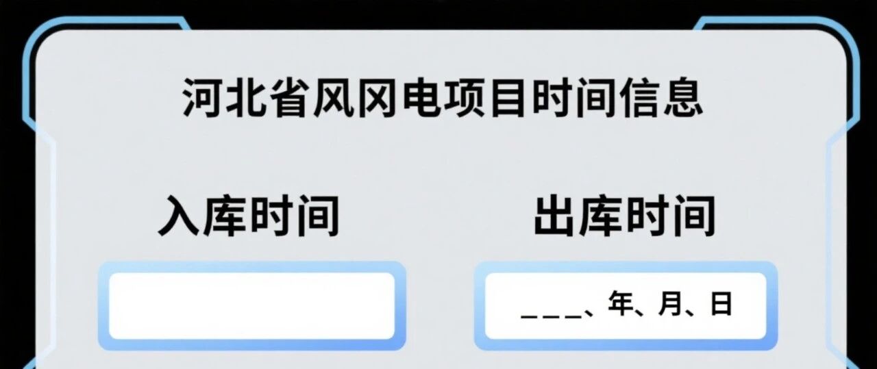 河北省风电项目的入库出库时间